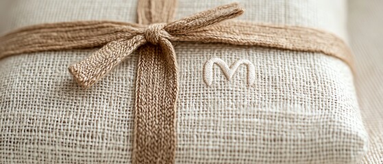 Eco-friendly cloth gift pouches with embroidered initials