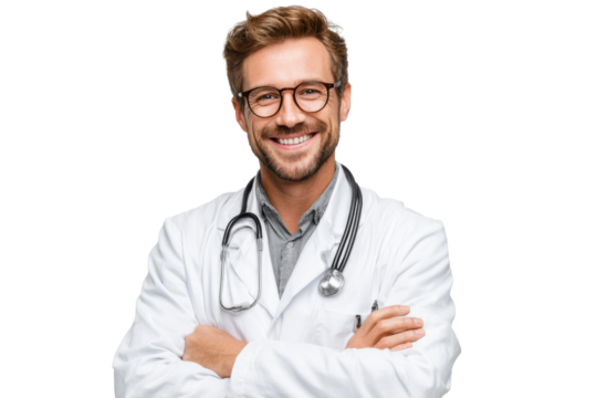 Doctor in White Coat – Transparent Cutout