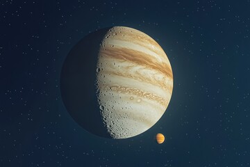 Jupiter and its moon: A cosmic dance in the deep space