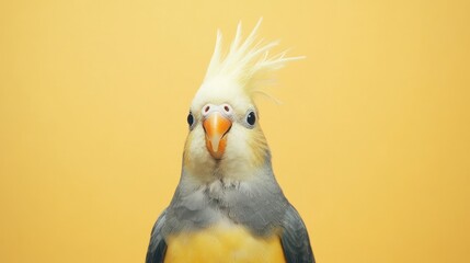 Close-up of a curious parakeet