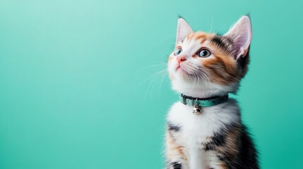 Obraz premium Cute kitten looking up (5)