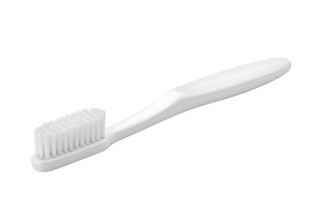 Isolated white toothbrush oIsolated on transparent background clean dental hygiene and oral care concept