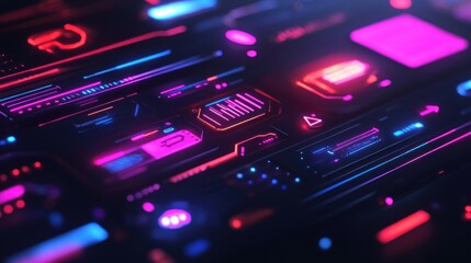 Obraz premium Futuristic tech interface