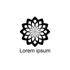 Creative and simple logo template, Beautiful flower vector logo design, 