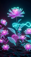 floral neon infused flowers