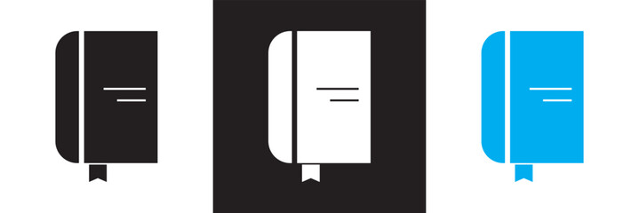 E-book icon. Vector for websites, mobile interfaces, presentations, banner, visual branding etc. Vector illustration. isolated on white and black background. EPS 10