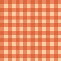 Seamless orange gingham checkered pattern. Perfect for picnic themes, rustic backgrounds, fabric design, or country-style decorations.