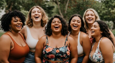 Obraz premium Women laughing outdoors