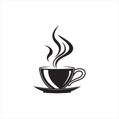 Coffee Mug Silhouette Icon – Minimal Vector Design for Cafes and Comfort