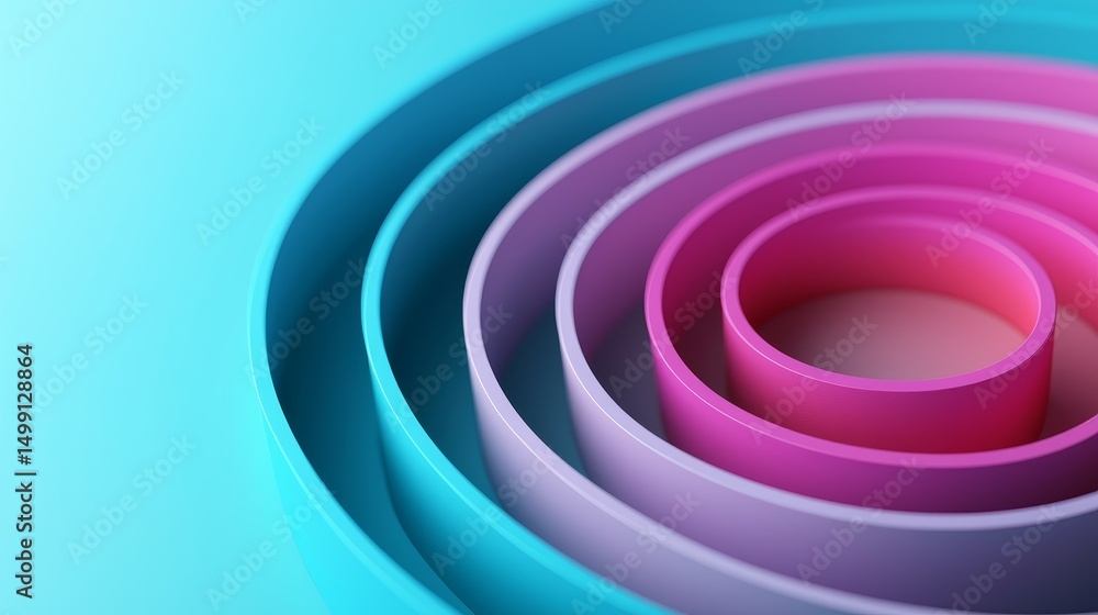 Poster colorful concentric circles on a blue background creating a modern design. sales pipeline management