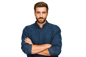 Friendly Male with Arms Crossed – PNG Image