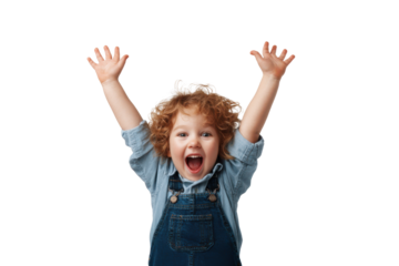 Child Victory Pose – Transparent Background
