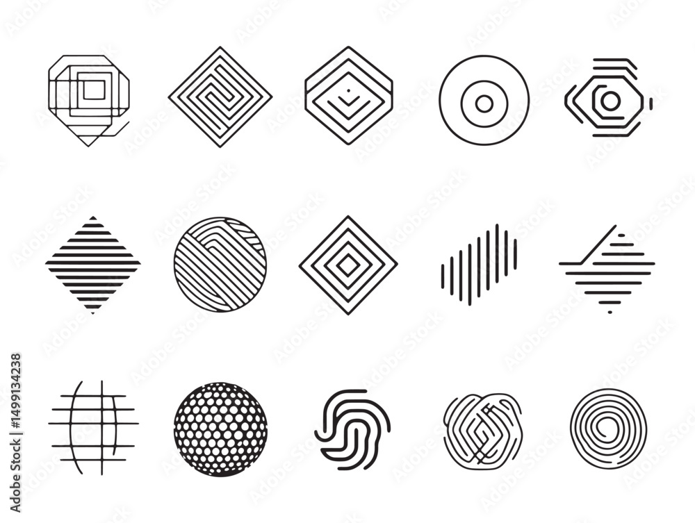 Poster modern gradient dots pattern line art vector background