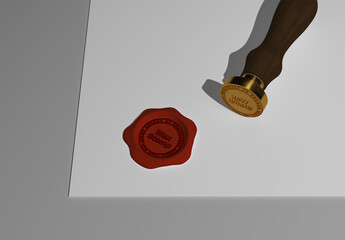 Vintage Wax Stamps Branding Mockup