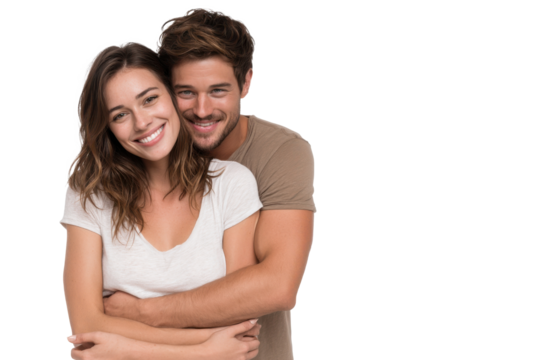 Emotional Hug Between Couple – PNG Format