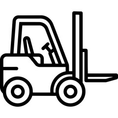 Vector forklift icon with modern minimal style