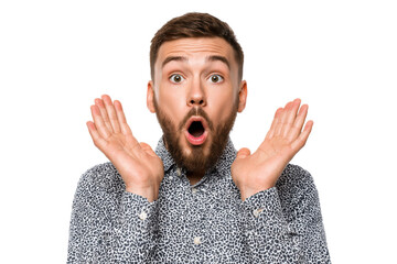 Emotional Shock – Male Reacting – PNG Format