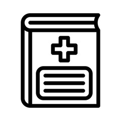 Obraz premium medical book line icon
