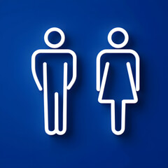 Fototapeta premium Vector Illustration of Male and Female Restroom Sign