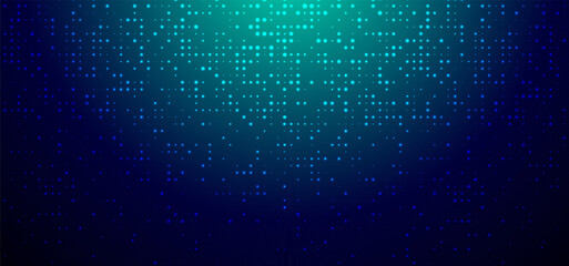 Fototapeta premium Digital technology banner green blue background concept, cyber technology circuit, abstract tech, innovation future data, internet network, Ai big data, futuristic wifi connection illustration concept