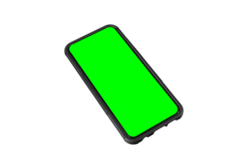 modern black mobile phone with blank touchscreen copy space isolated on white or transparent png