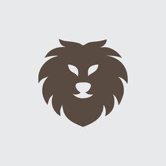 Fototapeta premium Minimalist Lion Head Logo for Business Identity