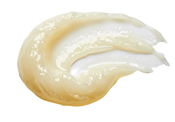 Lip Balm Texture Closeup Image of Creamy Hydrating Lip Product isolated on transparent background