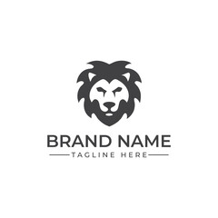 Minimalist Lion Head Logo for Business Identity

