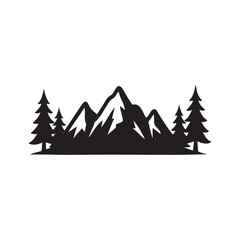Obraz premium mountain pines tree vector