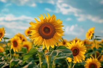 Fototapeta premium sunflowers in the field