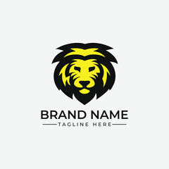 Minimalist Lion Head Logo for Business Identity

