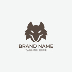 Fox Head Silhouette Logo &ndash; Elegant Design Symbol

