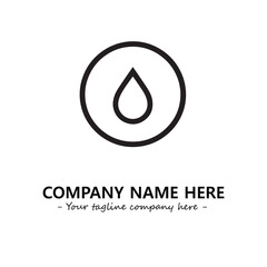 Water drop logo company design vector illustration