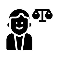 legal consultation glyph icon