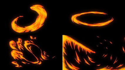 Cartoon Anime Fire Collection