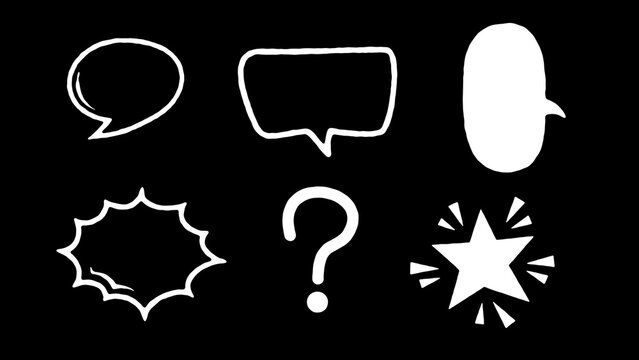 Hand Drawn Text Bubbles Scribble Pack