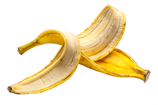 banana peel isolated on white background - Powered by Adobe
