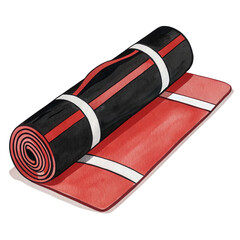 Unique black and red watercolor yoga mat perfect for enhancing your yoga practice and decor