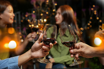 food and Drink, wine red and for a friendly, in a bar or a restaurant 