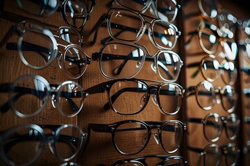 Clear Pixel Picture of Stylish Sunglasses Display Rack for Trendy Eyewear Presentation.generative.ai