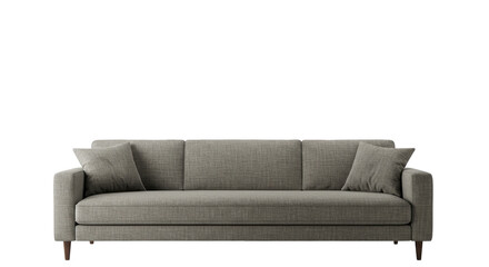 Obraz premium Isolated Modern Sofa with Cushions, Neutral Tone