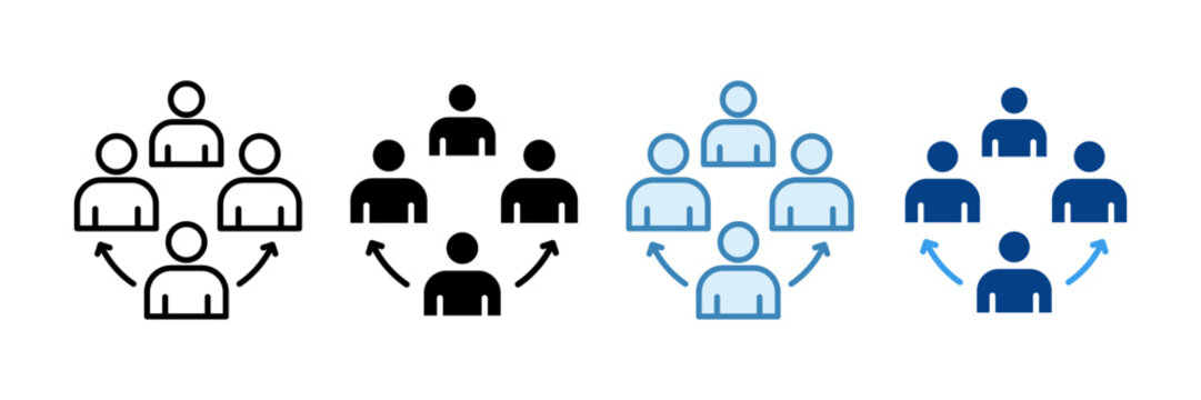 Cross Functional Team Icon Set Multiple Style Collection