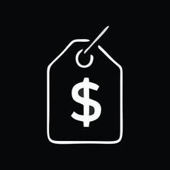 Clean and modern dollar icon design representing currency, finance, money, and business concepts. Perfect for financial apps, banking websites, e-commerce platforms, investment materials, and economic