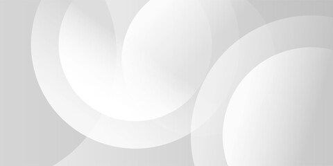 Abstract white background with circles. Simple dynamic shapes with trendy gradient composition. Fluid shapes composition.Vector ilustration