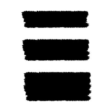 set of grunge frames with brush strokes