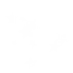 Star Bokeh Effect with Blurred Glow On Transparent Background