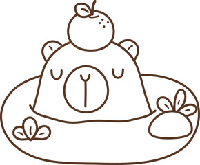Cute Capybara Doodle