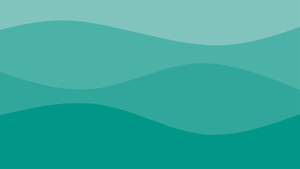 Minimalist layered background in green turquoise tones