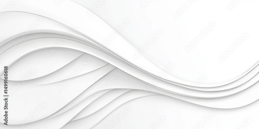Poster abstract minimalist design elegant gentle light, soft cloud, monochromatic wave pattern background