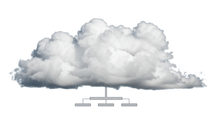 Isolated Cloud with Hierarchy Diagram for Cloud Computing